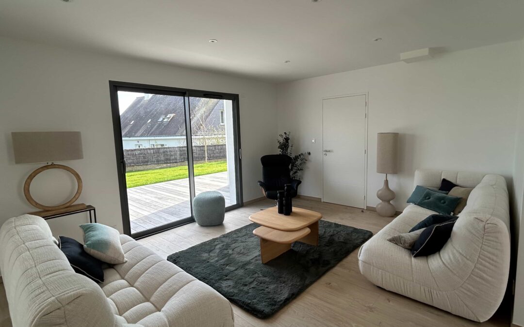 Décoration intérieure Sarzeau : réalisation pour un shooting photo immobilier